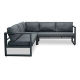 Cordoba hoek loungeset met stoel 6 personen | aluminium | antraciet | 5-delig - 228x228cm