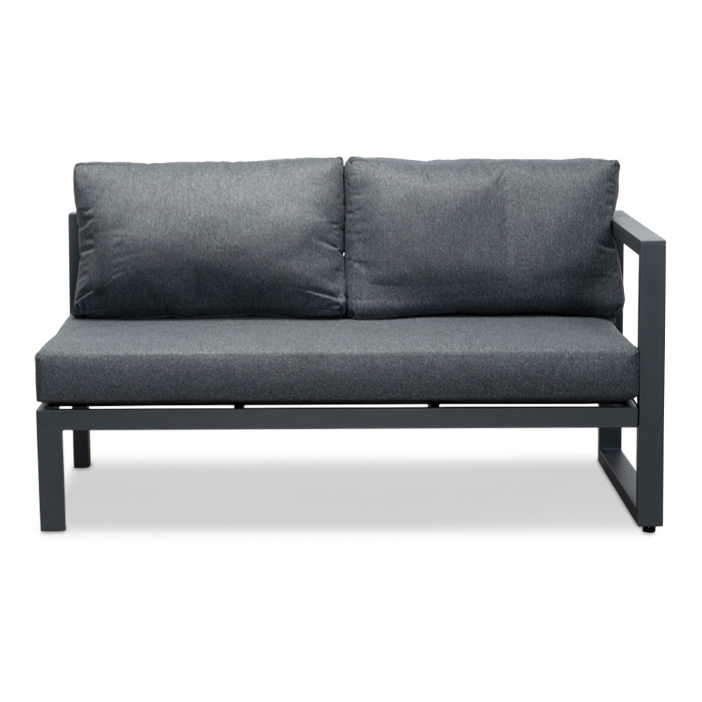 Cordoba hoek loungeset met stoel 6 personen | aluminium | antraciet | 5-delig - 228x228cm