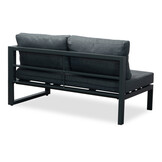 Cordoba hoek loungeset met stoel 6 personen | aluminium | antraciet | 5-delig - 228x228cm