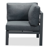 Cordoba hoek loungeset met stoel 6 personen | aluminium | antraciet | 5-delig - 228x228cm