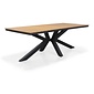LUX outdoor living Durban dining tuintafel 6 personen | polywood + aluminium | Natural Wood | 218cm