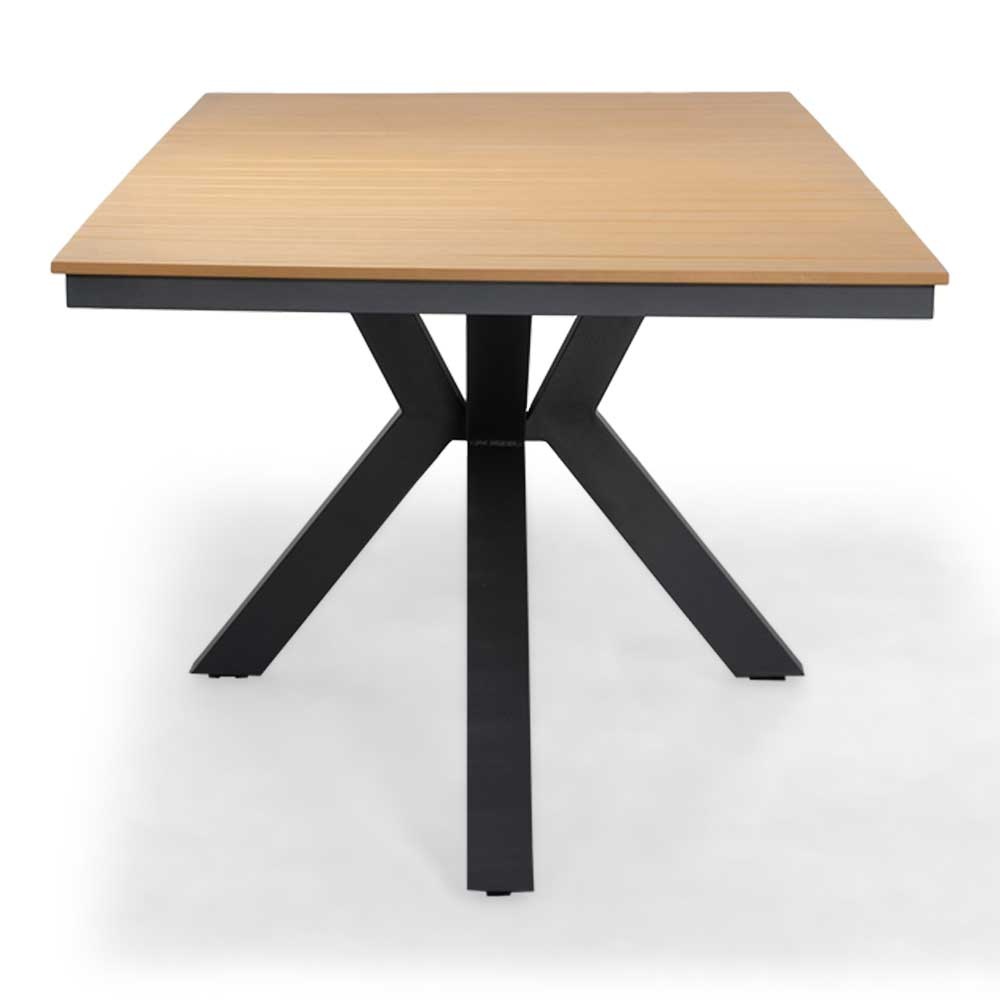 Durban/Seville olijfgroen dining tuinset | 6 personen | polywood + touw | 218cm