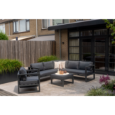 Cordoba hoek loungeset met stoel 6 personen | aluminium | antraciet | 5-delig - 228x228cm