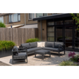 Cordoba hoek loungeset met stoel 6 personen | aluminium | antraciet | 5-delig - 228x228cm