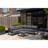 Cordoba hoek loungeset 4 personen | aluminium | Antraciet | 4-delig - 228x228cm