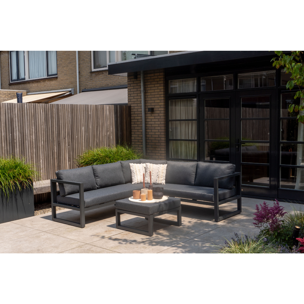Cordoba hoek loungeset 4 personen | aluminium | Antraciet | 4-delig - 228x228cm