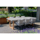 Lausanne/Portofino grijs dining tuinset | 6 personen | betonlook + touw | 250 cm