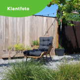 Dex loungestoel tuin | wicker + aluminium | Bamboo antraciet