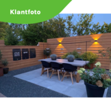 Veltis/Karlstad zwart dining tuinset | 6 personen | betonlook + kunststof | 250cm