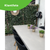 Veltis/Karlstad zwart dining tuinset | 6 personen | betonlook + kunststof | 250cm