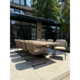 Tulum dining tuinstoel set van 4 | touw + RVS | Sahara Dust