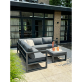 Cordoba hoek loungeset met stoel 6 personen | aluminium | antraciet | 5-delig - 228x228cm