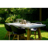 Veltis dining tuintafel 4 personen | polystone + hardhout | betonlook | 200cm