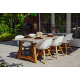 Veltis dining tuintafel 6 personen | polystone + hardhout | betonlook | 250cm