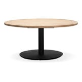 Ventura low dining tuintafel 6 personen | teakhout + aluminium | Natural Teak/antraciet | Ø150cm rond