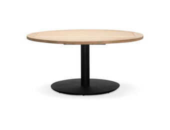 Ventura low dining tuintafel 6 personen | teakhout + aluminium | Natural Teak/antraciet | Ø150cm rond
