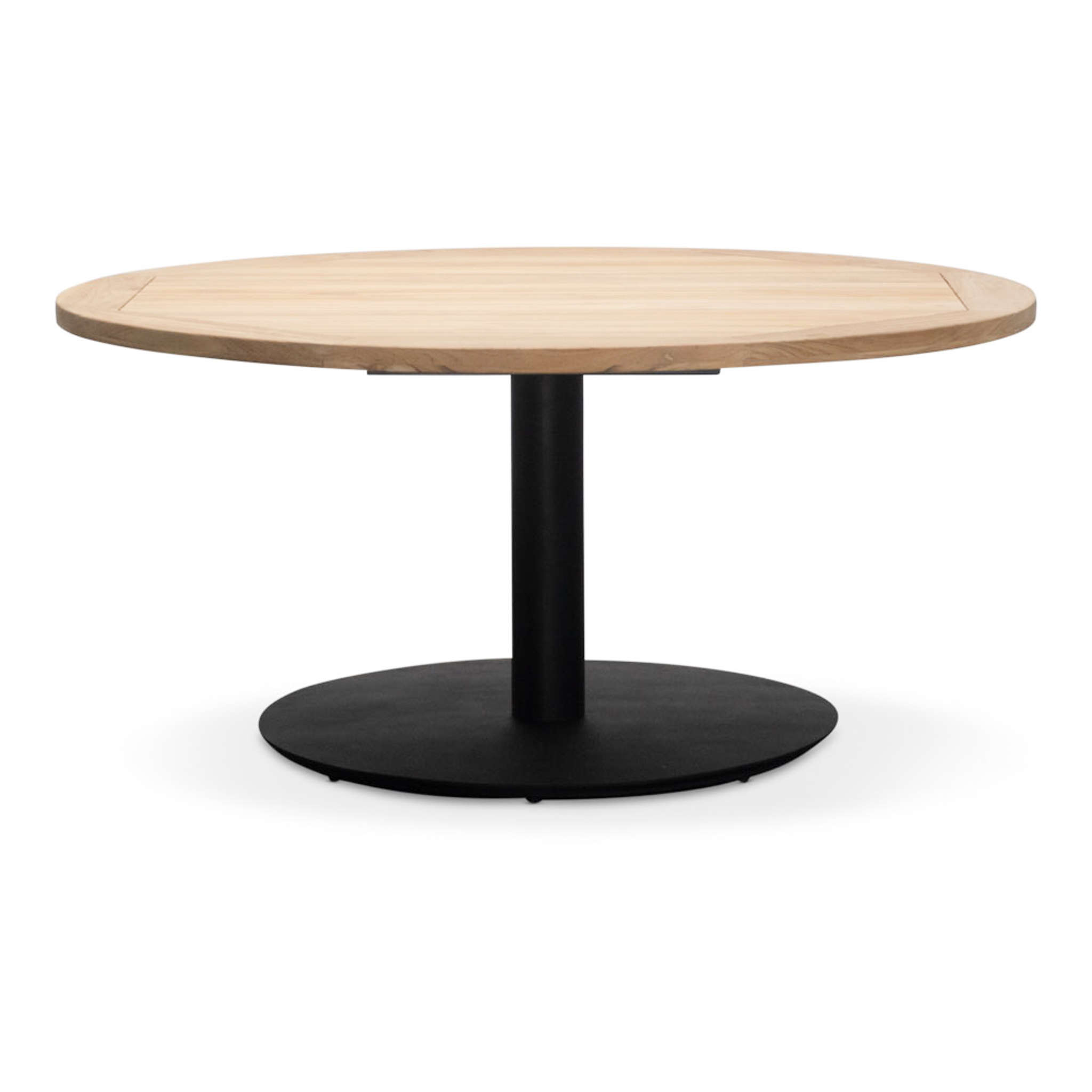 Ventura low dining tuintafel 6 personen | teakhout + aluminium | Natural Teak/antraciet | Ø150cm rond