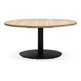 Ventura low dining tuintafel 6 personen | teakhout + aluminium | Natural Teak/antraciet | Ø150cm rond