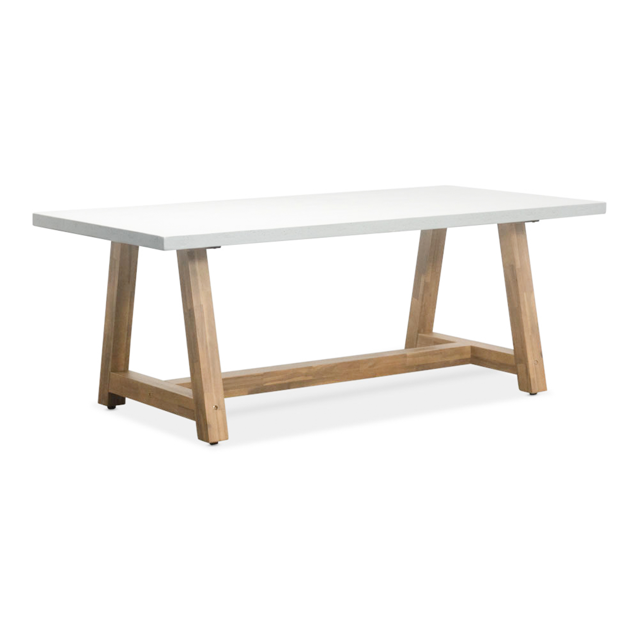 Monaco dining tuintafel 4 personen | polystone + hardhout | marmerlook | 200cm afbeelding