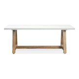 Monaco/Tulum grijs dining tuinset | 4 personen | wit marmer | 200cm