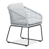 Monaco/Tulum grijs dining tuinset | 4 personen | wit marmer | 200cm