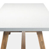 Monaco/Seville terra dining tuinset | 4 personen | wit marmer | 200cm