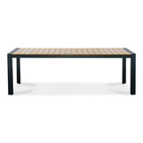 Cortona Natural/Napels dining tuinset | 6 personen | polywood + wicker | 220cm