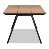 Oslo Natural/Portofino zwart dining tuinset | 6 personen | polywood + touw | 220cm