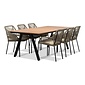 LUX outdoor living Oslo Natural/Seville zand dining tuinset | 6 personen | polywood + touw | 220cm