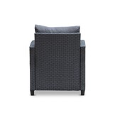 Stockholm loungestoel tuin | wicker | zwart