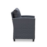 Stockholm loungestoel tuin | wicker | zwart