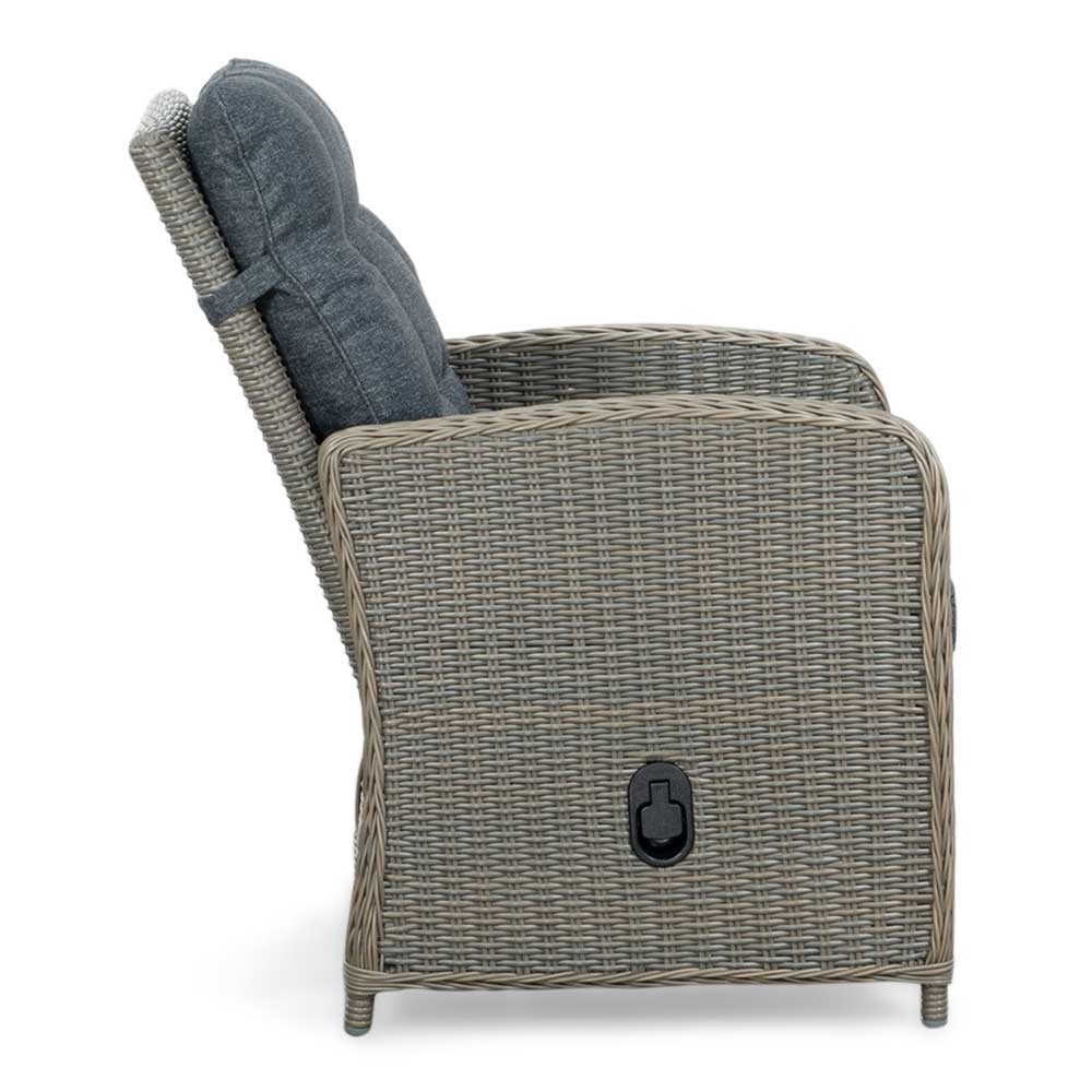 Durban/Bilbao dining tuinset | 6 personen | polywood + wicker | 218cm