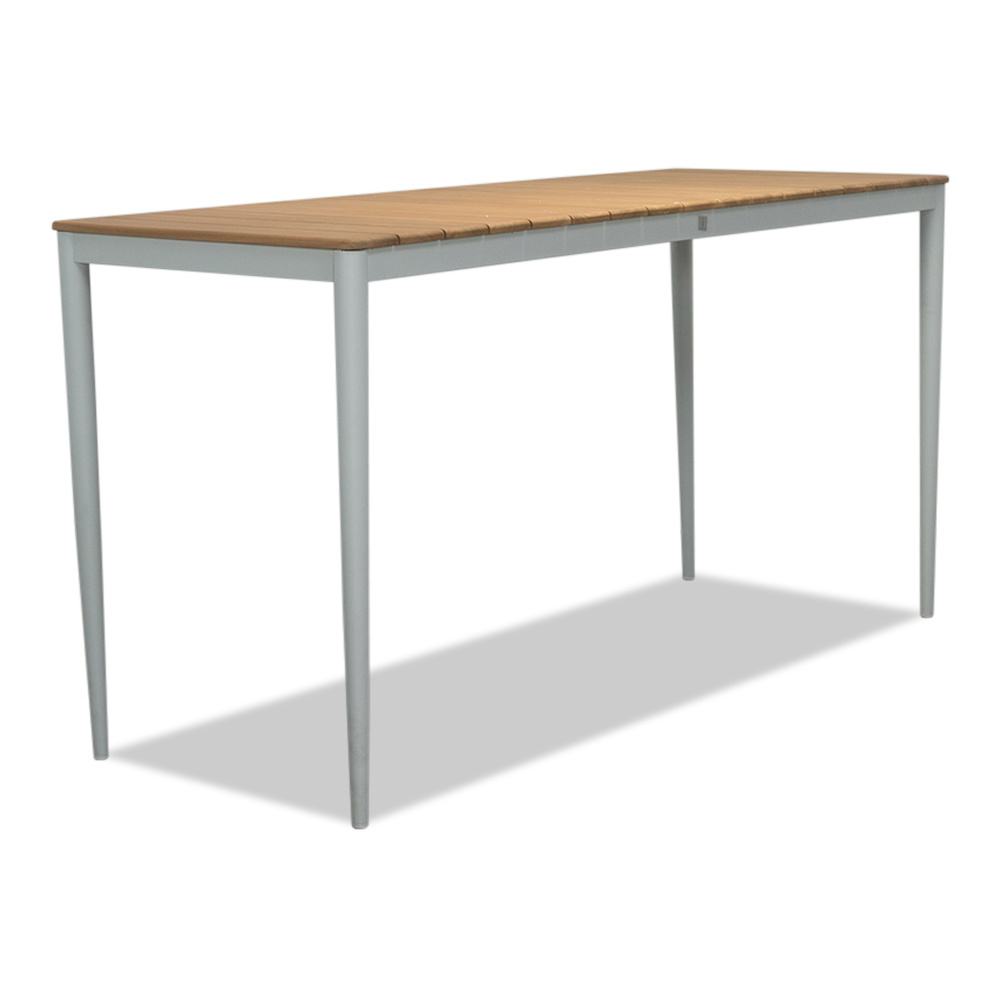 Sandro bartafel 6 personen | teakhout + aluminium | wit | 210cm