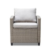 Stockholm stoel-bank loungeset 4 personen | wicker | zand | 4-delig