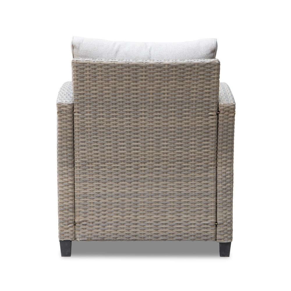 Stockholm stoel-bank loungeset 4 personen | wicker | zand | 4-delig