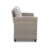 Stockholm stoel-bank loungeset 4 personen | wicker | zand | 4-delig