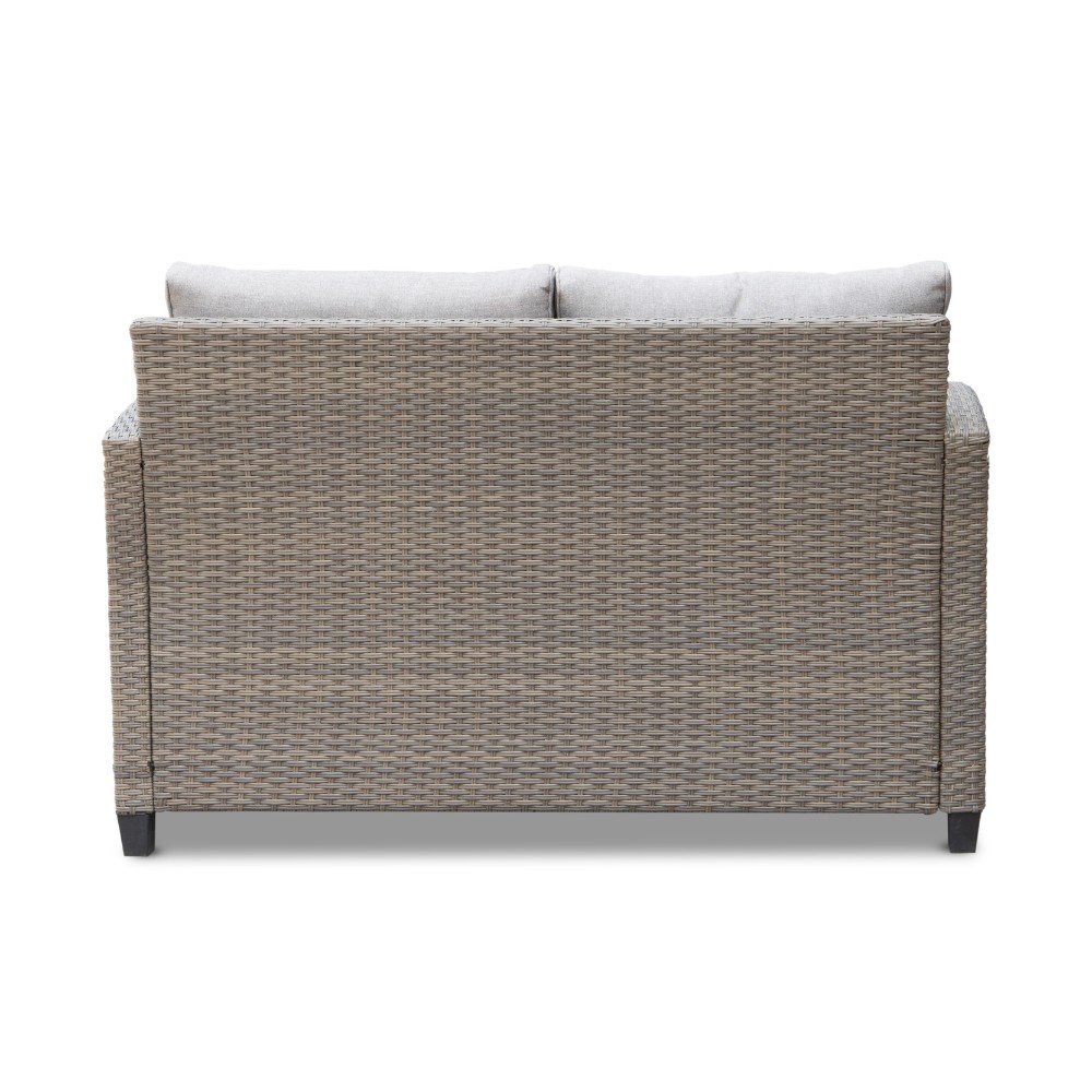 Stockholm stoel-bank loungeset 4 personen | wicker | zand | 4-delig