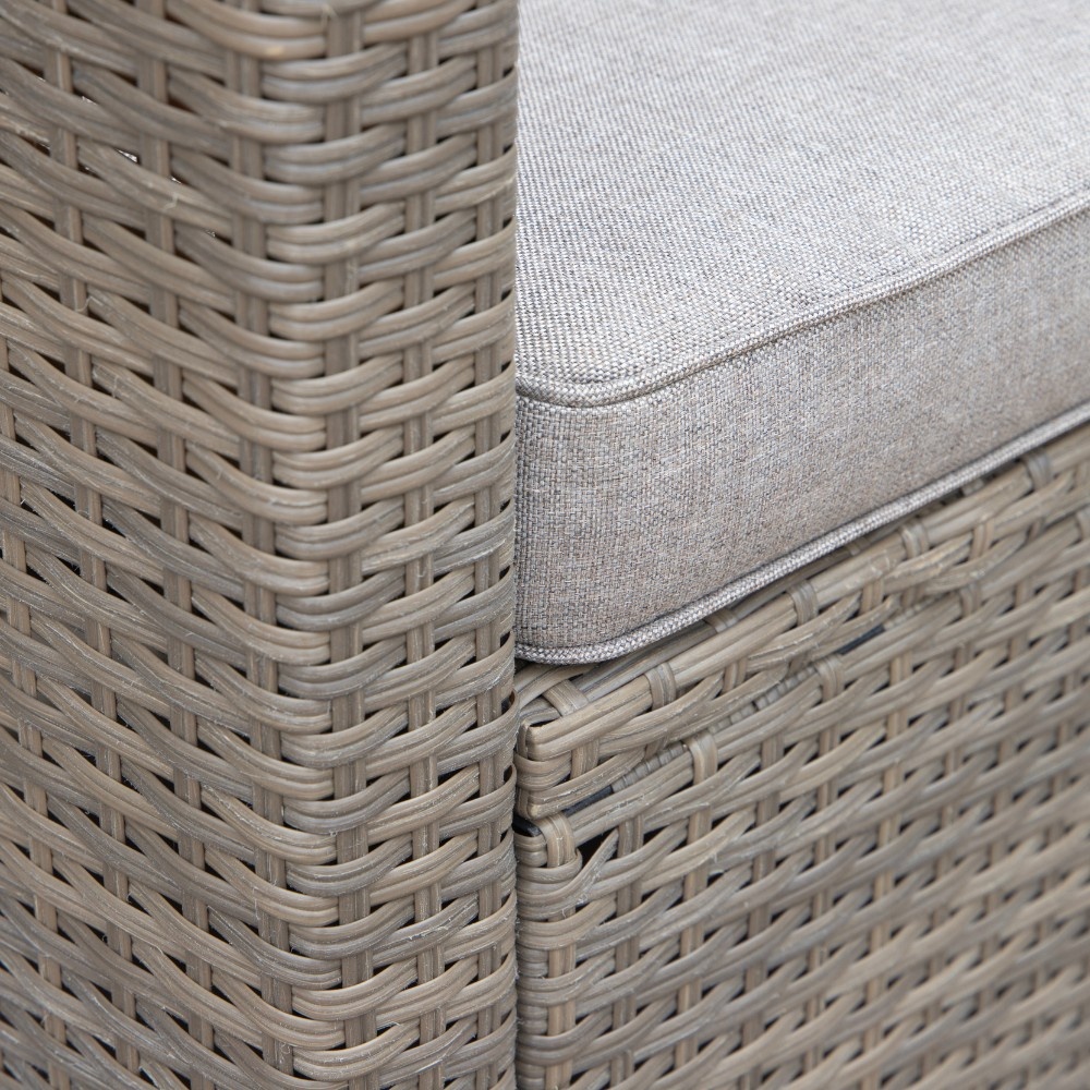 Stockholm stoel-bank loungeset 4 personen | wicker | zand | 4-delig