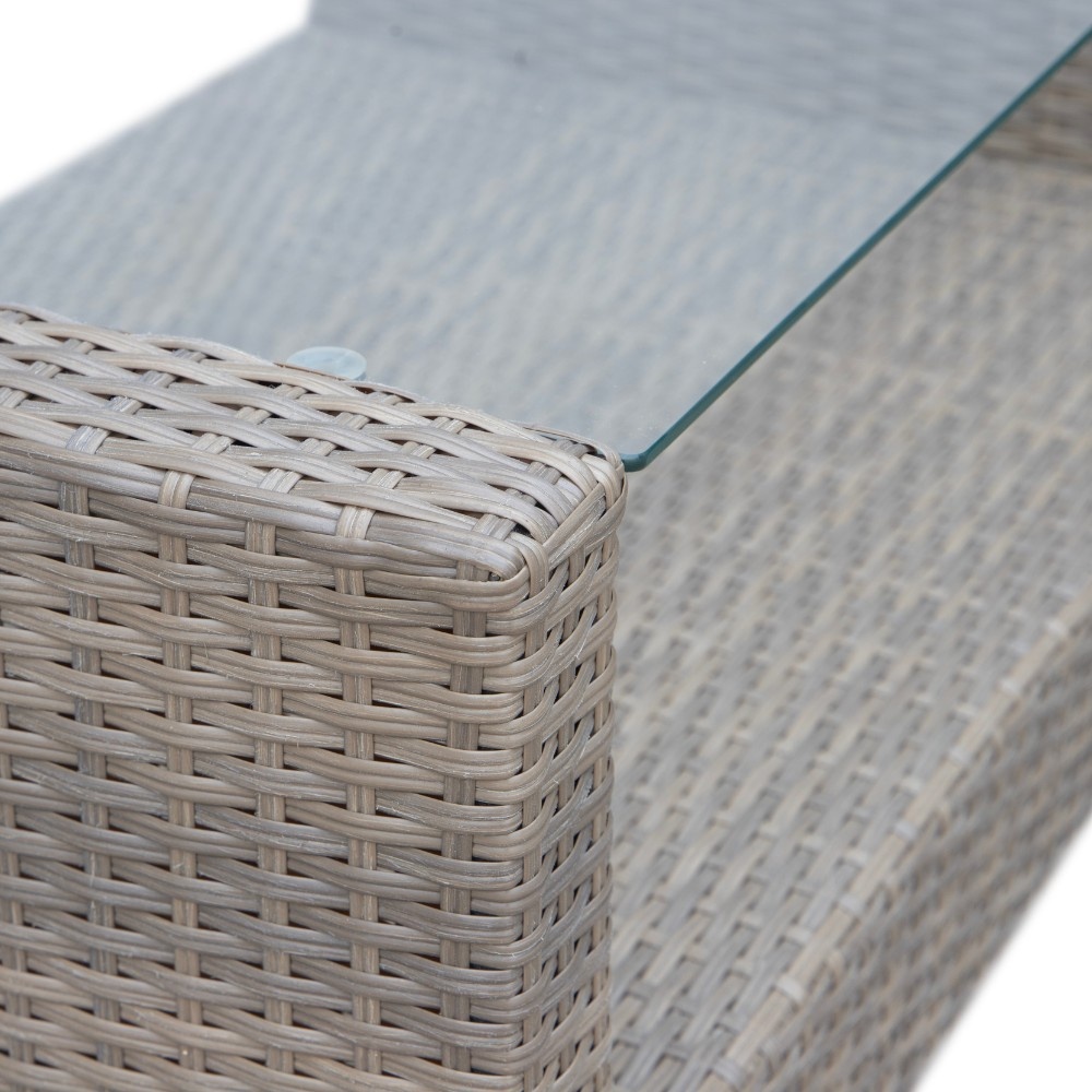 Stockholm stoel-bank loungeset 4 personen | wicker | zand | 4-delig