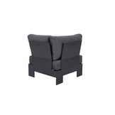 Reims hoek loungeset 6 personen | aluminium + teakhout | antraciet | 5-delig - 307x236cm