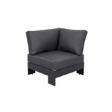 Reims hoek loungeset 6 personen | aluminium + teakhout | antraciet | 5-delig - 307x236cm
