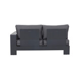 Reims hoek loungeset 6 personen | aluminium + teakhout | antraciet | 5-delig - 307x236cm