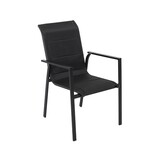 Toledo dining tuinstoel | aluminium + textileen | antraciet