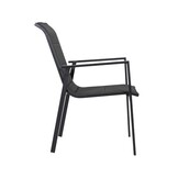 Toledo dining tuinstoel | aluminium + textileen | antraciet