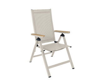 Norali dining tuinstoel verstelbaar | textileen + aluminium | beige