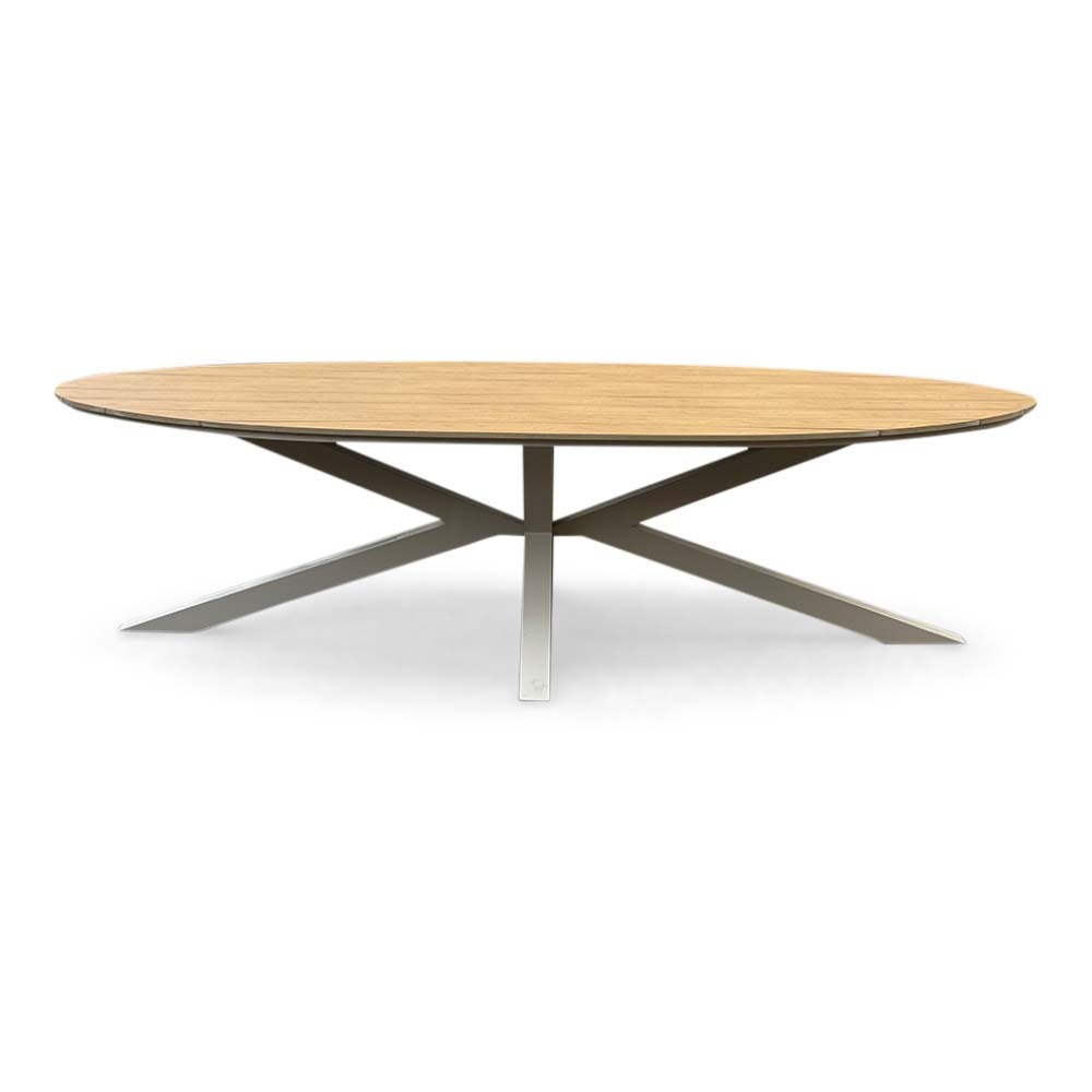 Dallas dining tuintafel 8 personen | polywood + aluminium | Natural Wood/beige | 280cm