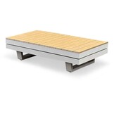 Vegas hoek loungeset-links 6 personen | aluminium + polywood | beige | 4-delig - 311x230cm