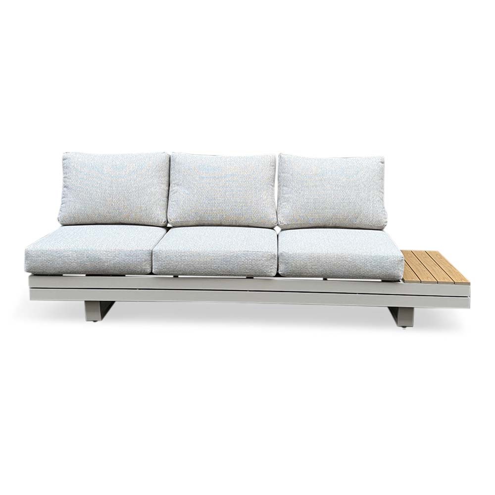 Vegas hoek loungeset-links 6 personen | aluminium + polywood | beige | 4-delig - 311x230cm