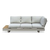 Vegas hoek loungeset-links 6 personen | aluminium + polywood | beige | 4-delig - 311x230cm