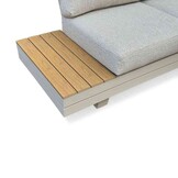 Vegas hoek loungeset-links 6 personen | aluminium + polywood | beige | 4-delig - 311x230cm